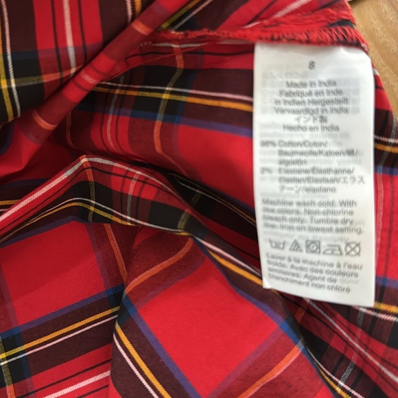 NWT J Crew Long-sleeve tie-waist midi shirtdress in tartan sz8 - Picture 4 of 4